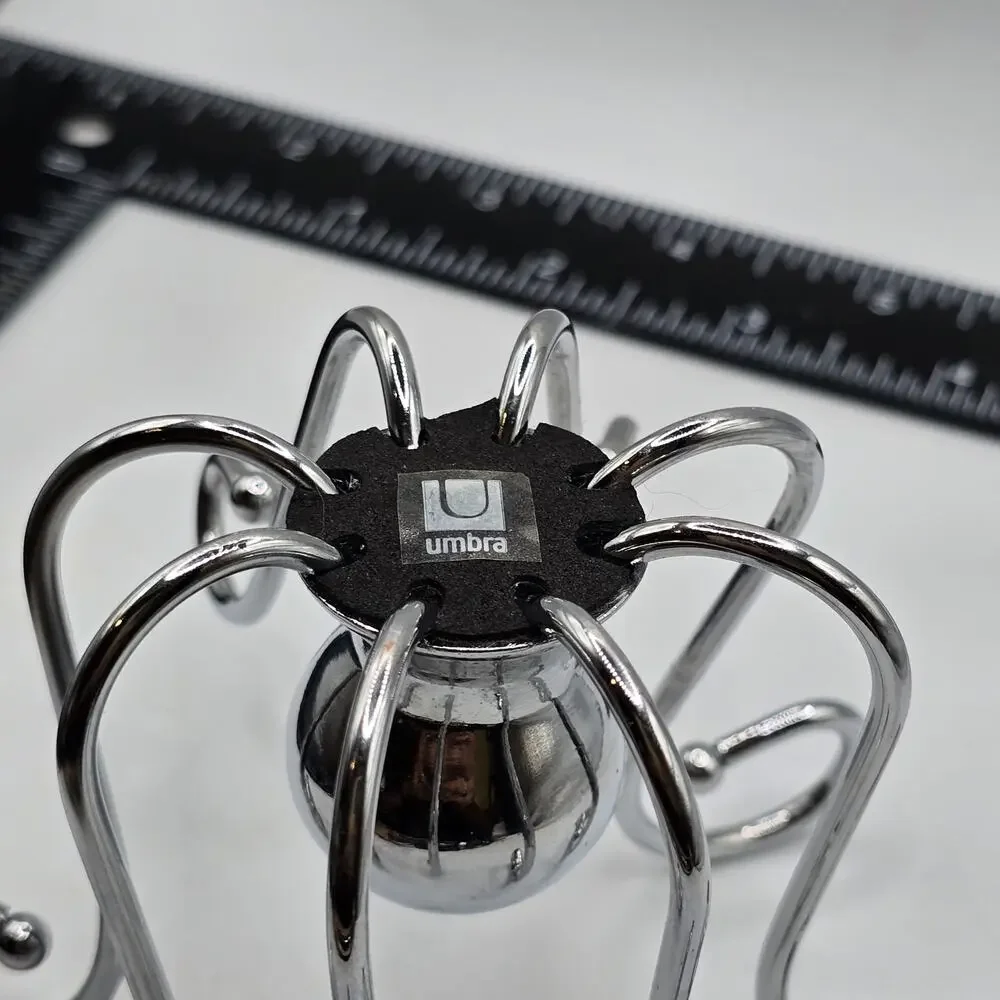 Octopus Ring Holder Umbra Metal Ring Display Mirror Silver Tone 2.5
